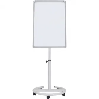 Tabla prezentare, cu baza rotunda, 60 x 90 cm, alba