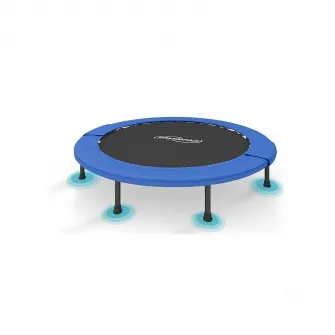Trambulina fitness, pentru interior si exterior, pliabila, capacitate suportata 100 kg, negru/albastru