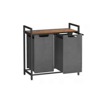 Consola de depozitare Vasagle, 2 cosuri de depozitare, BLH201G01, Gri