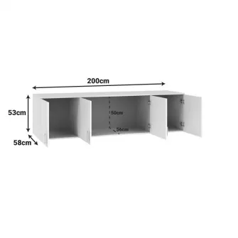 Dulap Suspendat, Royal, Wenge, 200x58x53 cm