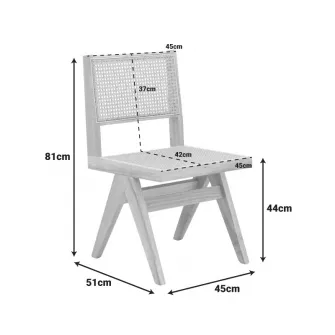 Scaun Winslow Natural 46x58x80 cm