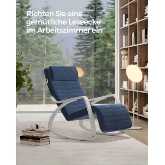 Scaun balansoar Songmics Albastru 121.5x67x84 cm