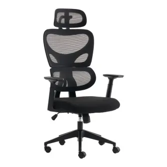 Scaun birou Cadrey Negru 67x64x128 cm