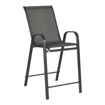 Scaun de bar, Calan, Gri inchis, 55x70x114 cm