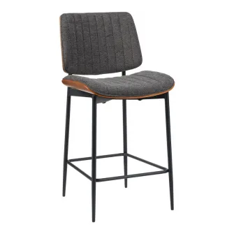 Scaun de bar, Kathy, Gri, 48.5x52.5x96 cm