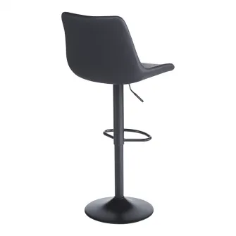Scaun de bar, Libra, Negru, 49x55x115 cm