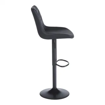 Scaun de bar, Libra, Negru, 49x55x115 cm