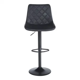 Scaun de bar, Libra, Negru, 49x55x115 cm
