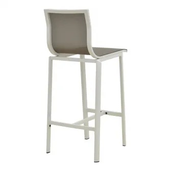 Scaun de bar de gradina, Melina, Gri, 45x49x115 cm