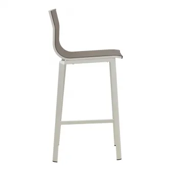 Scaun de bar de gradina, Melina, Gri, 45x49x115 cm