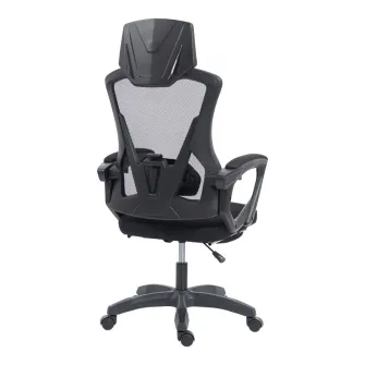 Scaun de birou, Meton, Negru, 60x48x128 cm