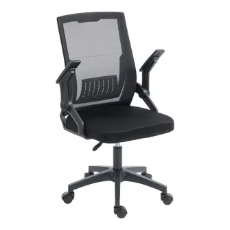 Scaun de birou, Penza, Negru, 58x48x102 cm
