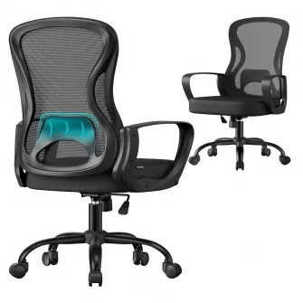 Scaun de birou Songmics Negru 63.5x58.5x104.5 cm