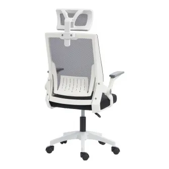 Scaun de birou V2, Plymot, Negru, 58x48x122 cm
