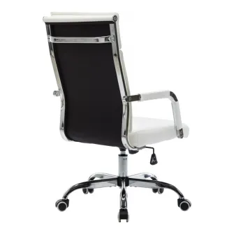 Scaun de birou directorial, Mavel, Alb, 55x62x110 cm