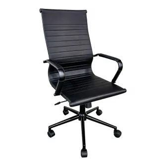 Scaun de birou directorial, Valter, Negru, 55.5x58x118 cm