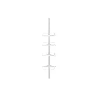 Raft de colt pentru baie, Songmics, 85-305 cm, BCB001A, Alb