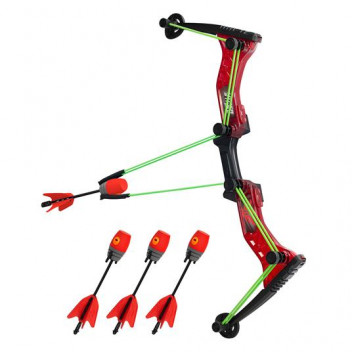 HS470R Set de joaca Arc cu 4 sageti rosu seria Hyper Strike