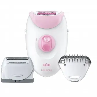 Epilator BRAUN Silk-épil 3, Alb / Roz