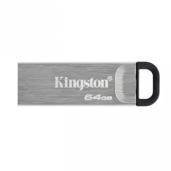 64GB USB3.2 Flash Drive Kingston DataTraveler Kyson, Silver, Metal Case, Key Ring (DTKN/64GB)