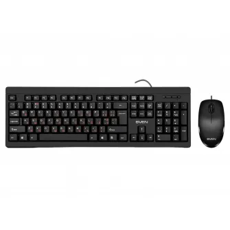 Set Tastatura + Mouse SVEN KB-S320C, Cu fir, Negru