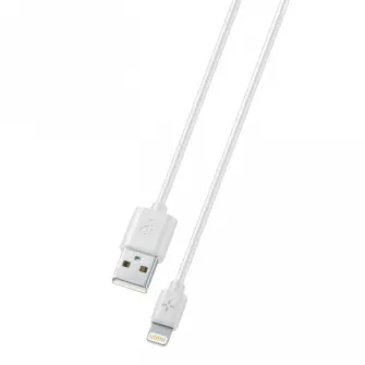 Cablu incarcare si sincronizare Cellularline MFI, Lightning/USB Type-A, 1m, Alb