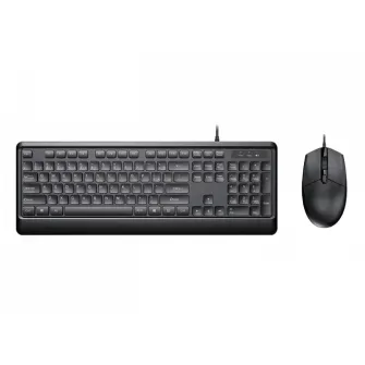 Set Tastatura + Mouse Sohoo KM102, Cu fir, Negru