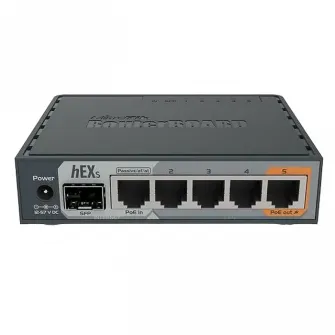 Router ethernet MikrotiK, Gigabit, 5 porturi