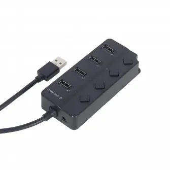 Adaptor Hub Gembird UHB-U2P4P-01, Negru