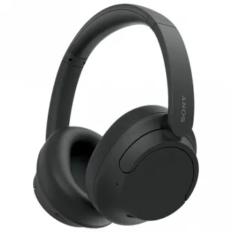 Casti Over the Ear Sony WH-CH720NB, Noise Cancelling, Wireless, Bluetooth, Multipoint connection,Microfon, Quick Charge, Autonomie 35 ore, Negru