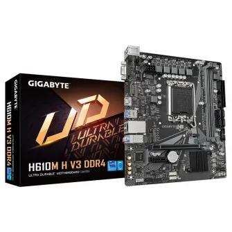 Placa de baza Gigabyte H610M H V3 DDR4, LGA1700, Intel H610, Micro-ATX