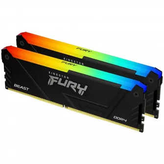 Memorie RAM Kingston FURY Beast RGB, DDR4 SDRAM, 3200 MHz, 16GB, KF432C16BB2AK2/16