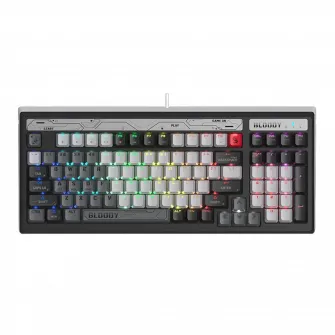 Tastatura Bloody B950, Cu fir, Gri