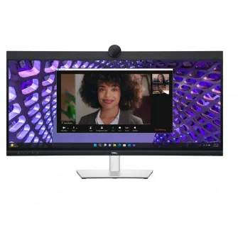 34'' Monitor DELL P3424WEB, IPS 3440x1440 WQHD, Negru | Argintiu