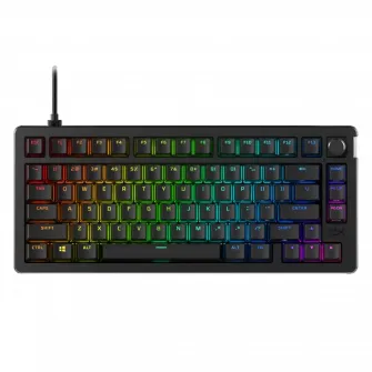 Tastatura HyperX Alloy Rise 75, Cu fir, Negru