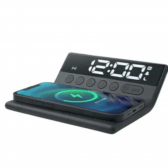 Ceas cu alarma MUSE M-168 WI, Negru