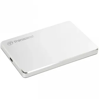 HDD portabil extern Transcend StoreJet 25C3S,  2 TB, Argintiu (TS2TSJ25C3S)