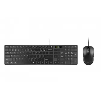 Set Tastatura + Mouse Genius SlimStar C126, Cu fir, Negru