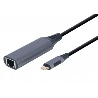 Adaptor USB Cablexpert A-USB3C-LAN-01, USB Type-C (M) - , 0,15m, Gri