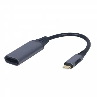 Adaptor USB APC Electronic A-USB3C-DPF-01, USB Type-C - DisplayPort (M), 0,15m, Gri