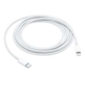 Cablu incarcare si sincronizare Apple MQGH2ZM/A, USB Type-C/Lightning, 2m, Alb