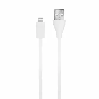 Cablu incarcare si sincronizare Xpower Lightning cable, Flat, USB Type-A/Lightning, 1m, Alb