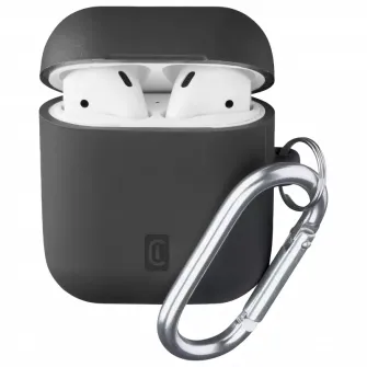 Husa pentru Airpods Cellularline Bounce - AirPods 1  2, Negru
