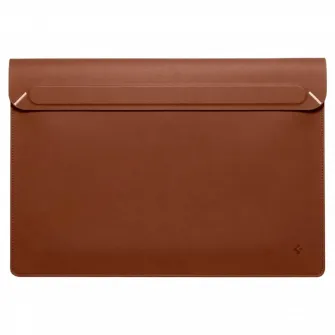 Husa pentru laptop Spigen Valentinus 15-16", Piele artificiala, Cafeniu