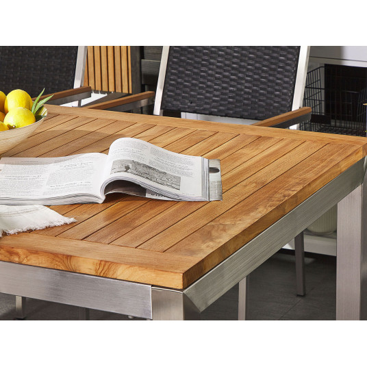masa de gradina 180 cm grosso teak maro pentru 8 persoane